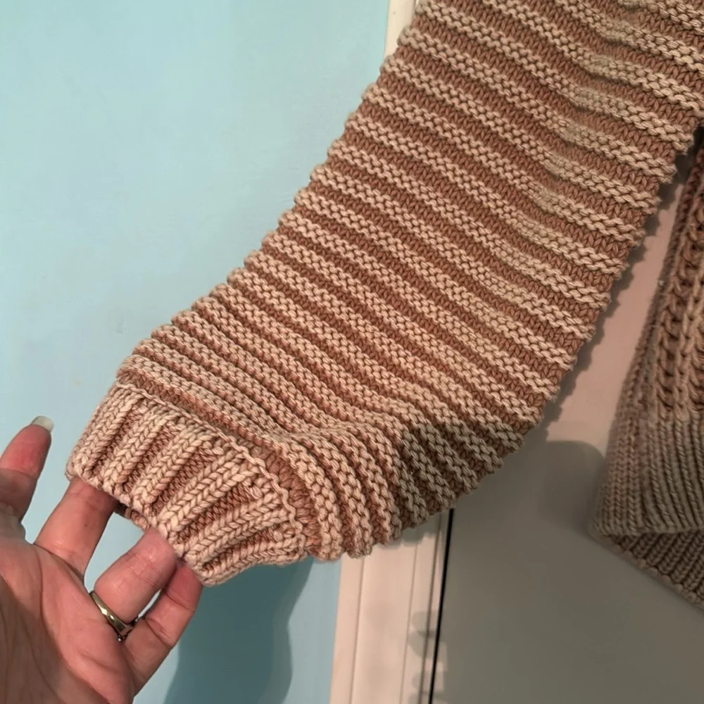 Free People Tan Cowl Neck Sweater‎ DD